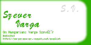 szever varga business card